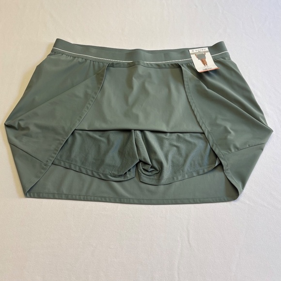 Soybu Resort Skort/Skirt with Shorts, Hand and Zippered Pockets, Green, XXL, NWT - Picture 8 of 15